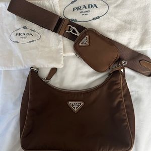 Nylon Re-Edition 2005 Shoulder Bag Cocoa